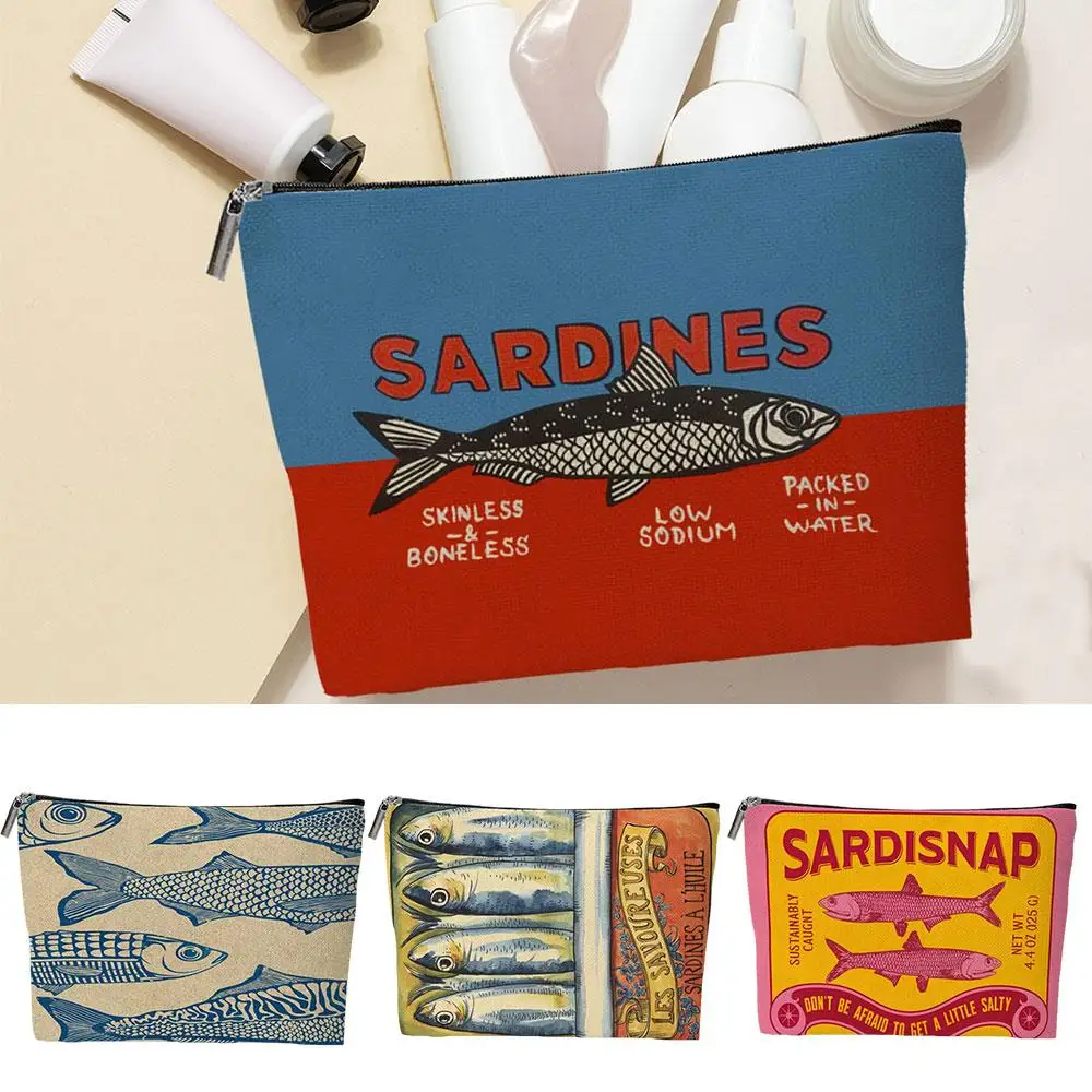 

Unisex-Adult Retro Zip Cosmetic Bag Lightweight Travel Cosmetic Organizer Durable Storage Bag Change Purse Pencil Case
