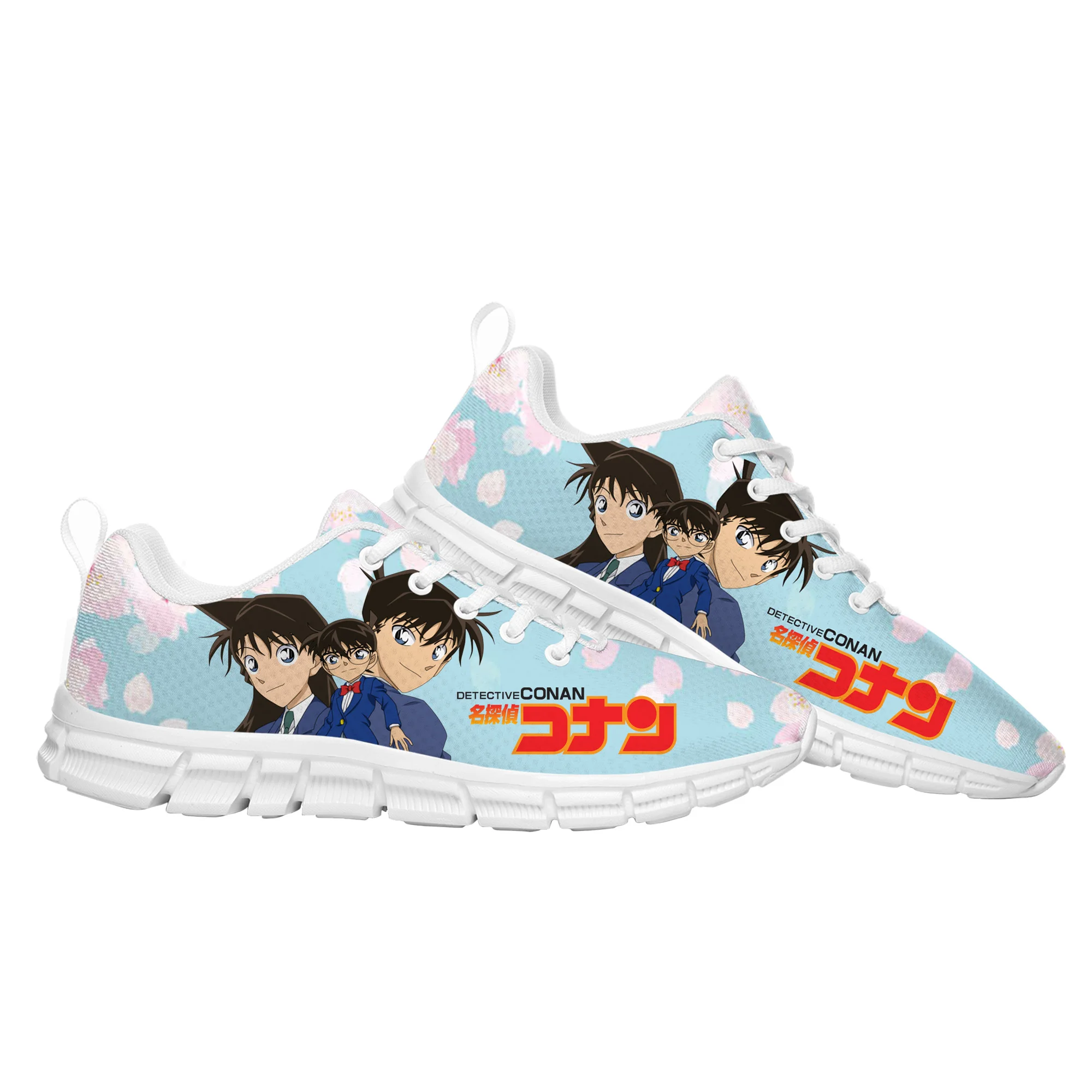 

Спортивная обувь Detective Conan с мультяшным рисунком, мужские, женские, подростковые, детские кроссовки под заказ, высококачественные кроссовки, Белая обувь для пар