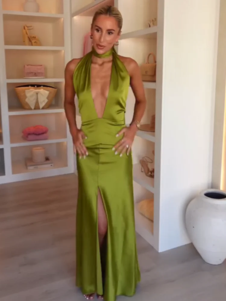 

Women Elegant Floor-length Skirt Suit Feminine Ladies High Slit Skinny New Fashion Set 2025 Formal Evening Party Ceremony Outfit