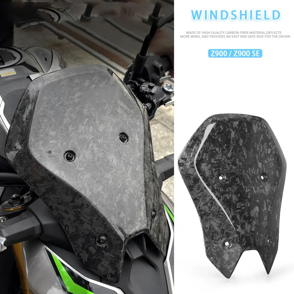 

For Kawasaki Z900 Z 900 SE Z900SE 2025 2026 New Motorcycle Accessories Forging pattern Windshield Windscreen Wind Deflector