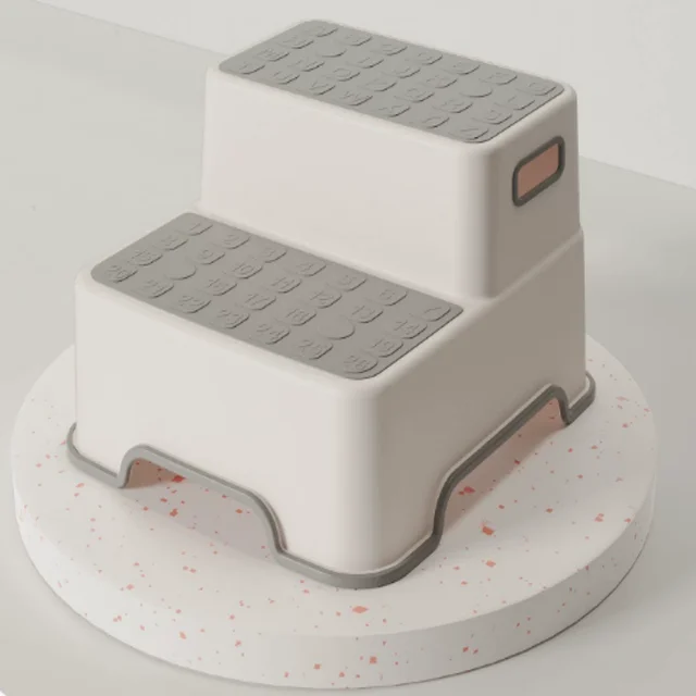 Household Kids Safety Step Stool 2-Tier Non-slip Foot Ladder Portable Helper for Bathroom Sink 5