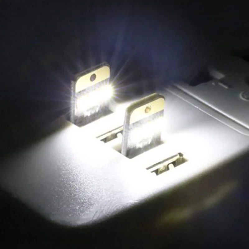 Mini Pocket Card USB Power LED portachiavi camera da letto luce notturna 0.2W USB LED lampadina libro luce per PC portatile Powerbank gadget USB nuovo