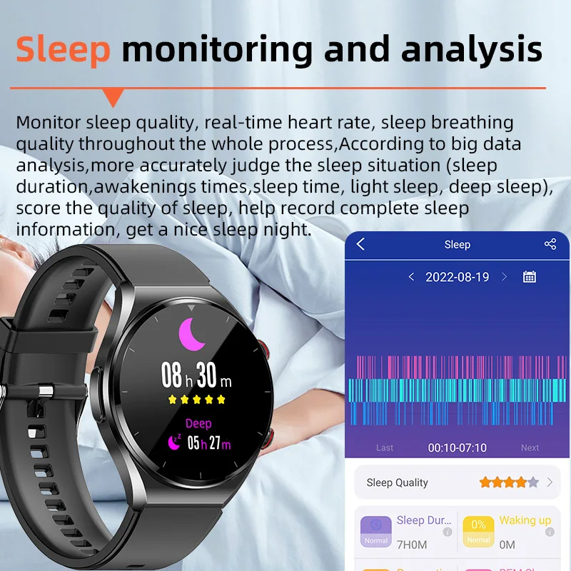 2024 New Accurate Measurement Blood Sugar Smart Watch Men ECG+PPG Heart Rate Blood Oxygen Health Smartwatch Men Sport Watches