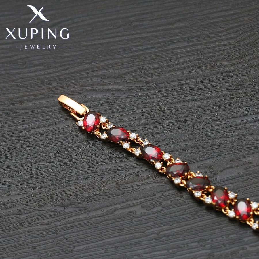 Xuping Jewelry Fashion Stone Charm New Gold Color Hand Bracelet for Women Party Birthday Gift X000457985