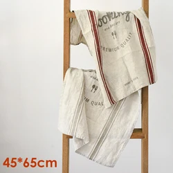 Retro Pure Linen Cloth Napkin Food Photography Background Props Old Scenes Shooting Desktop Decoration Mat Kitchen Napkin