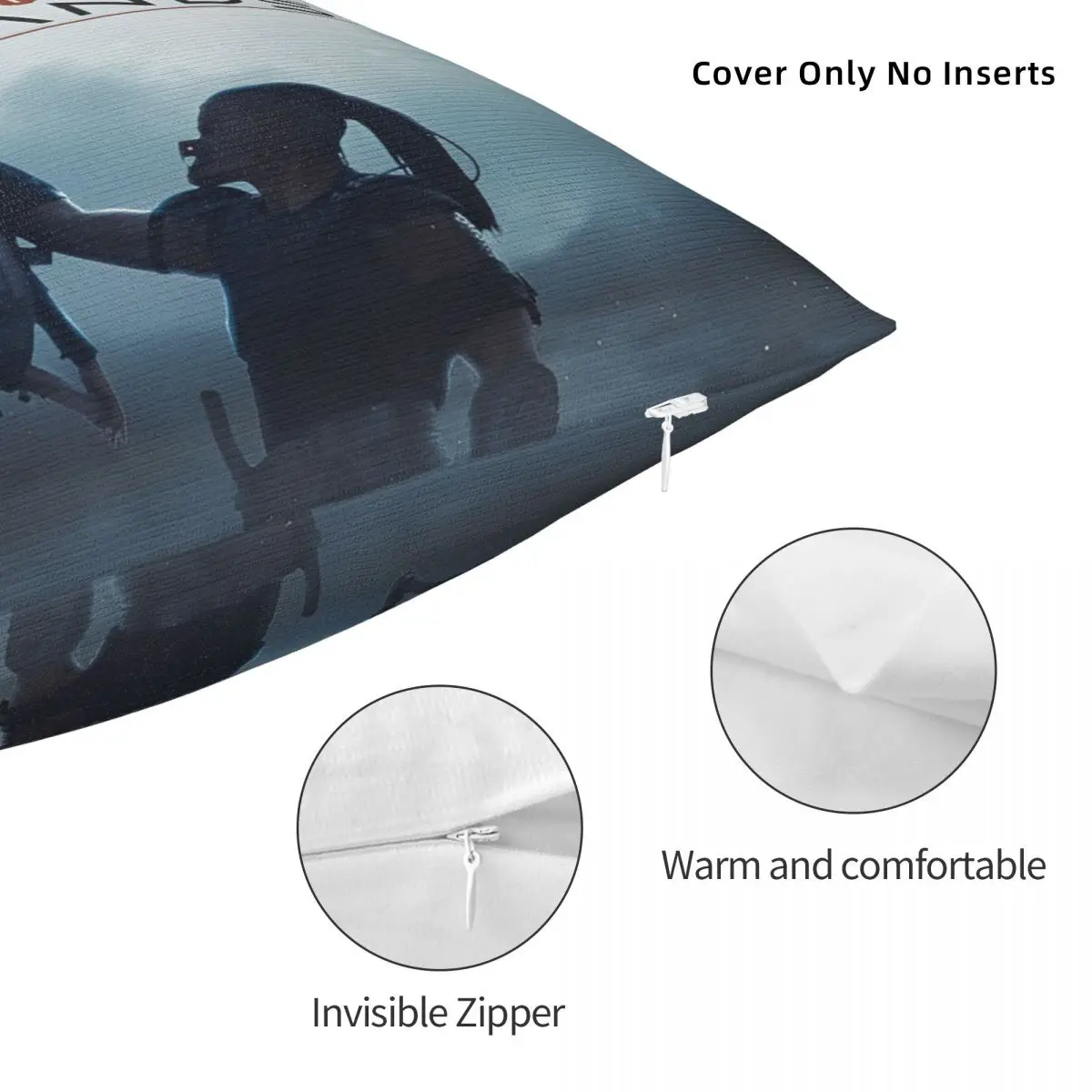 المفترس: الأراضي الوعرة المخدة البضائع لينة غطاء وسادة بوليستر الديكور رمي كيس وسادة غطاء المنزل مربع 45*45 سنتيمتر #5