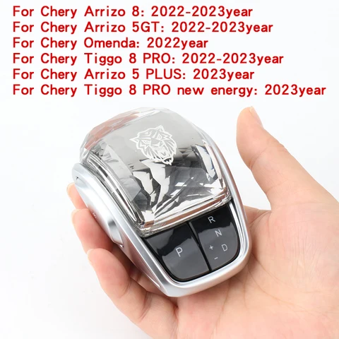 Ручка переключения передач с LED-подсветкой для Chery Arrizo 8, 5PLUS, 5GT, Oumengda, Tiggo 8, автоматическая, с кристаллами, аксессуар для автомобиля