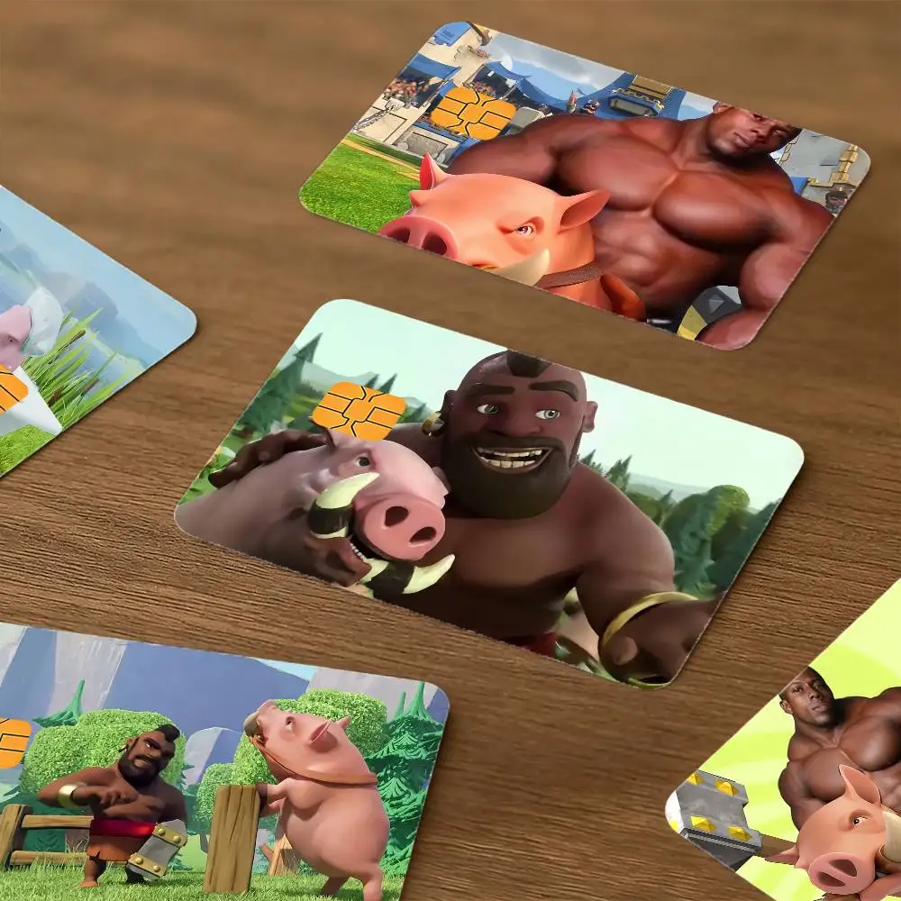 Funny Pig Knight Waterproof skin protector stickers for bank cards credit cards debit cards public transport cards