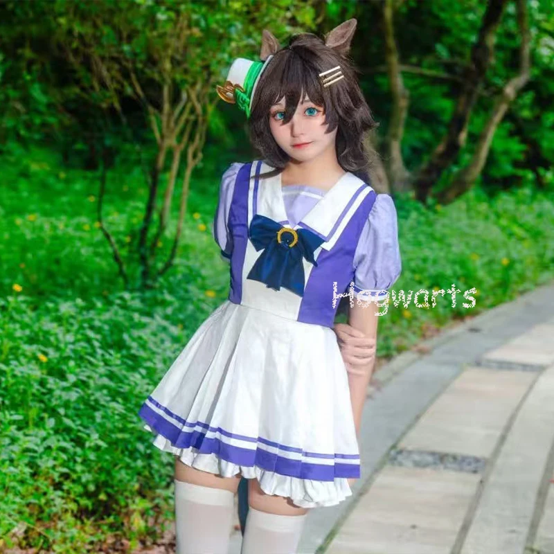 Anime Uma Musume Pretty Derby Cosplay Kostüm Tokai Teio Schuluniform Gold Schiff Spezielle Woche Lolita Sailor Kleid