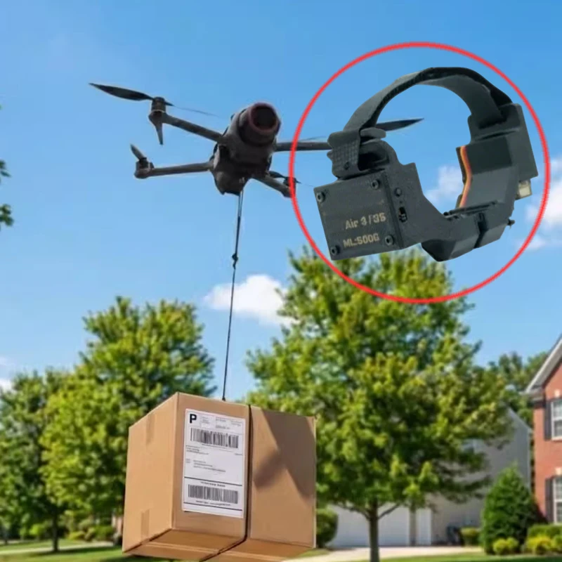 1PCS Drone-Mounted Emergency Rescue Supply Dispenser Payload Dropper Hook-and-Loop Strap Installation for DJI Mavic 4Pro/Air3/3S