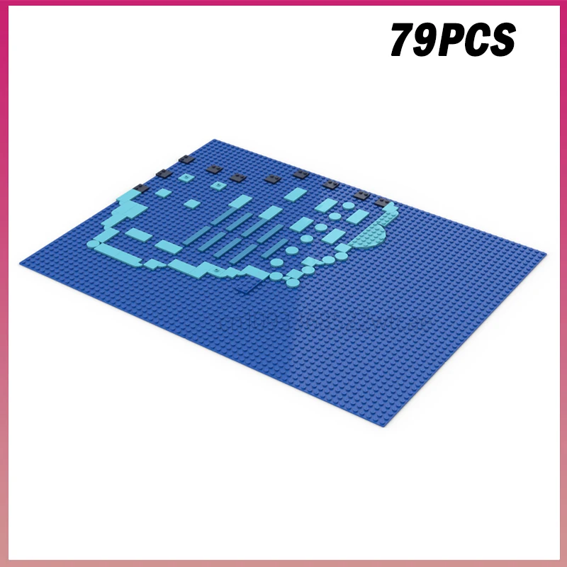 79 pçs MOC-242040 italiano riviera base cidade vista de rua série modelo blocos de construção acessórios tijolos criativos montagem brinquedo