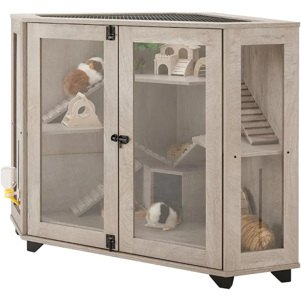 

Chinchillas Cage with Ramp, Rat Cage with House, Hedgehog Cage, Critter Nation Cage for Hamster, Squirrel, Rabbit, Bunny