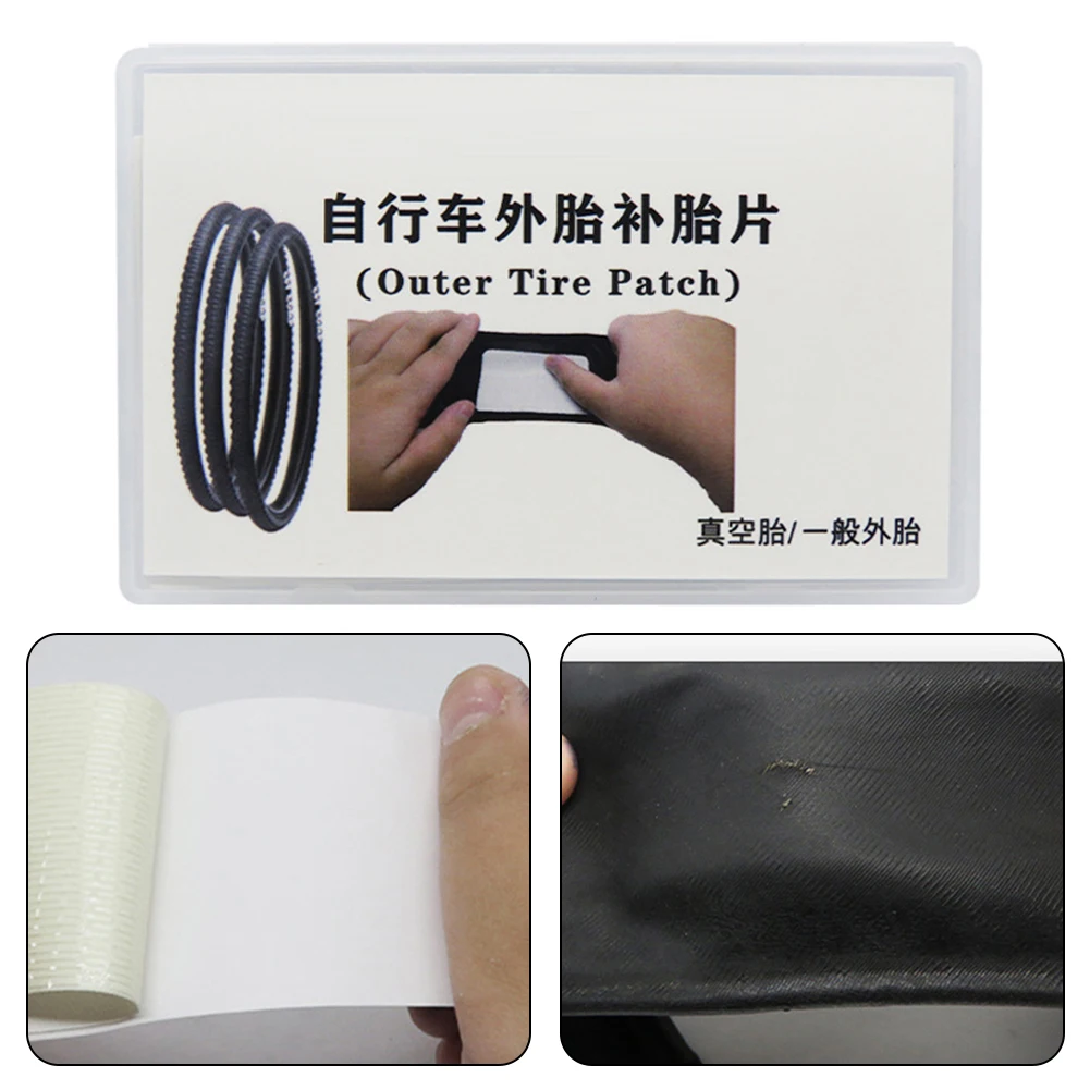

3 Pieces Tire Patch Abrasion Resistance Bicycle Tire Patch Tire Easy To Carry Glue-Free High Quality PET+PVC+PP