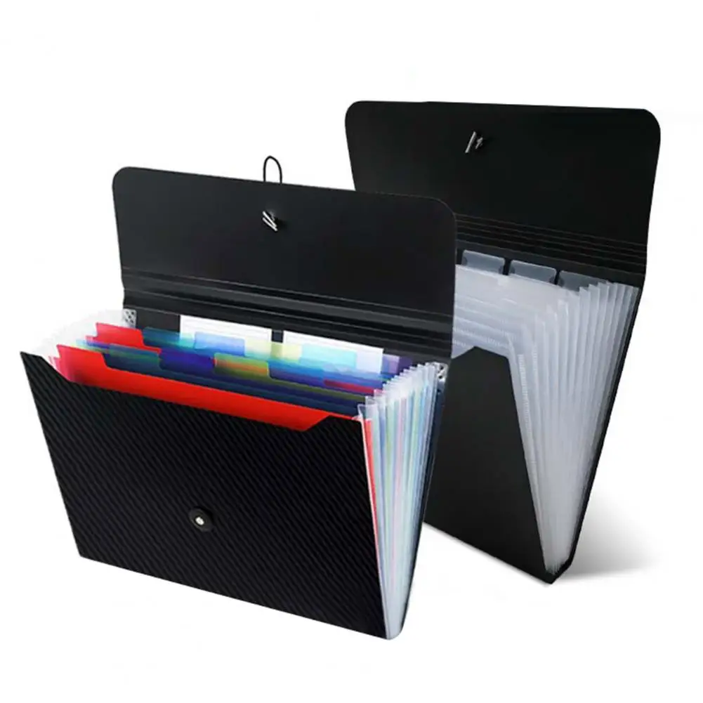 File Folder with Tags Backpack File Organization Multi-compartment Portable File Folder Organizer for Receipts for Classroom