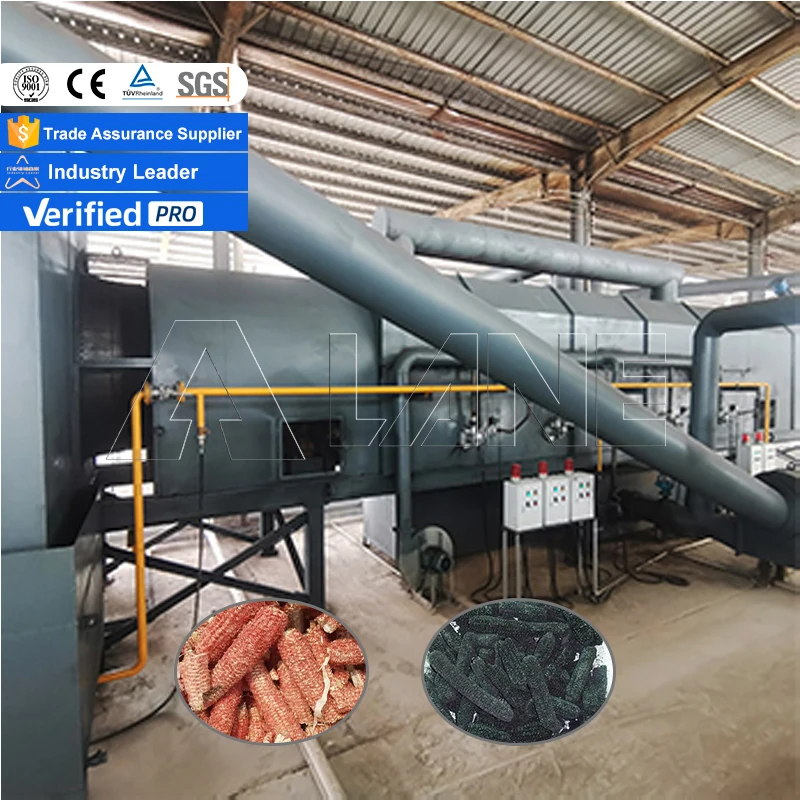 LANE Continuous Peanut Shell Rotary Carbonization Wood Carbonization Furnace Production Line