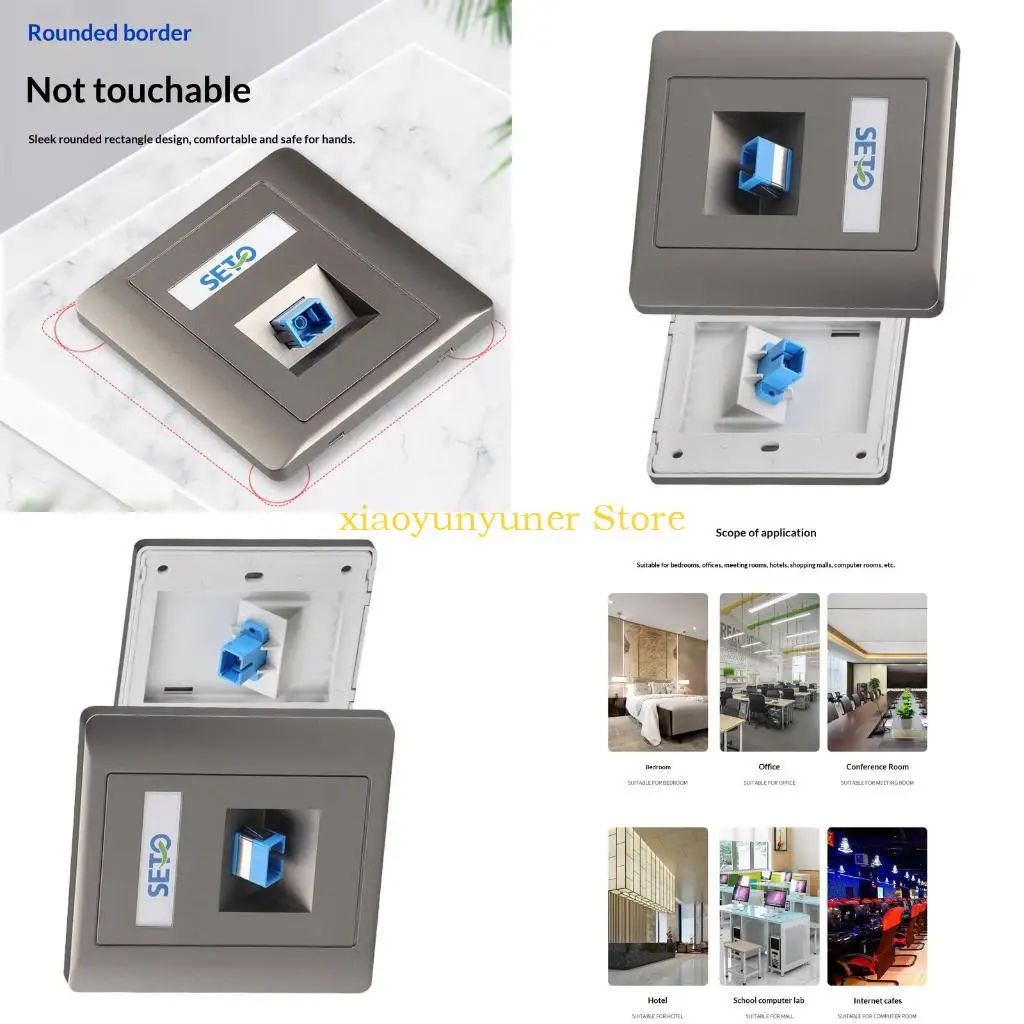 P9JB 86mm Fiber Opticals Wall Plate Fiber Opticals Panel Networking Fiber Socket For Single Or Double Port Installation