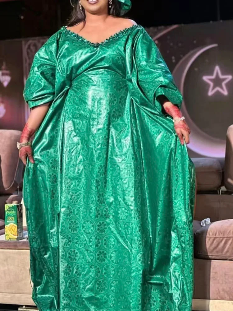 

Новое платье в африканском стиле Базан с принтом, элегантное классическое платье больших размеров для любого сезона, праздничное платье для совершеннолетия