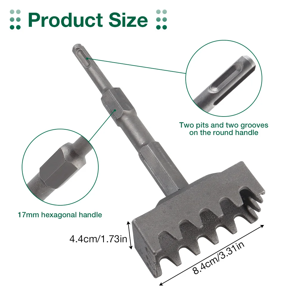 مثقاب مقبس صندوق الأسلاك من النوع 86، أداة شق كهربائية 2 في 1، مثقاب ثقوب مربعة SDS منزلي، أداة شق جدار أسمنتي/جدار من الطوب، مناسب للمطرقة الكهربائية/المعول الكهربائي