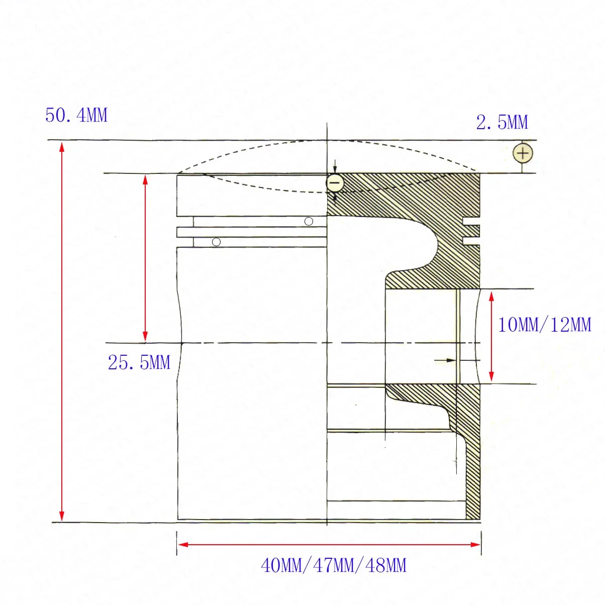 JOG 40MM 47MM 48MM 10MM 12MM Piston Kit For Yamaha 50CC 70CC 80CC Minarelli EVO 5BM 5SU 1E40QMB Keeway Roketa Scooter ATV Buggy