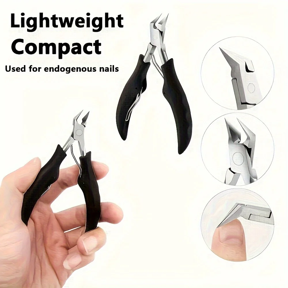 5-piece ingrown toenail pliers set for thick nails - heavy-duty podiatrist-grade stainless steel blades with easy-grip handles