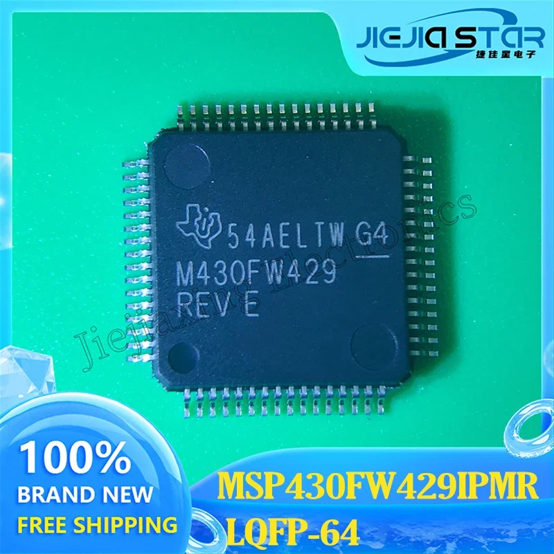 

Microcontroller Chip IC, 16-bit, MSP430FW429IPMR, MSP430FW429, M430FW429, LQFP64, 100% Original Stock, Electronics