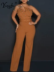 Sexy vintage rhinestone bodycon jumpsuit women 2024 summer Pants jumpsuits body birthday party club outfits bodysuit overalls HL