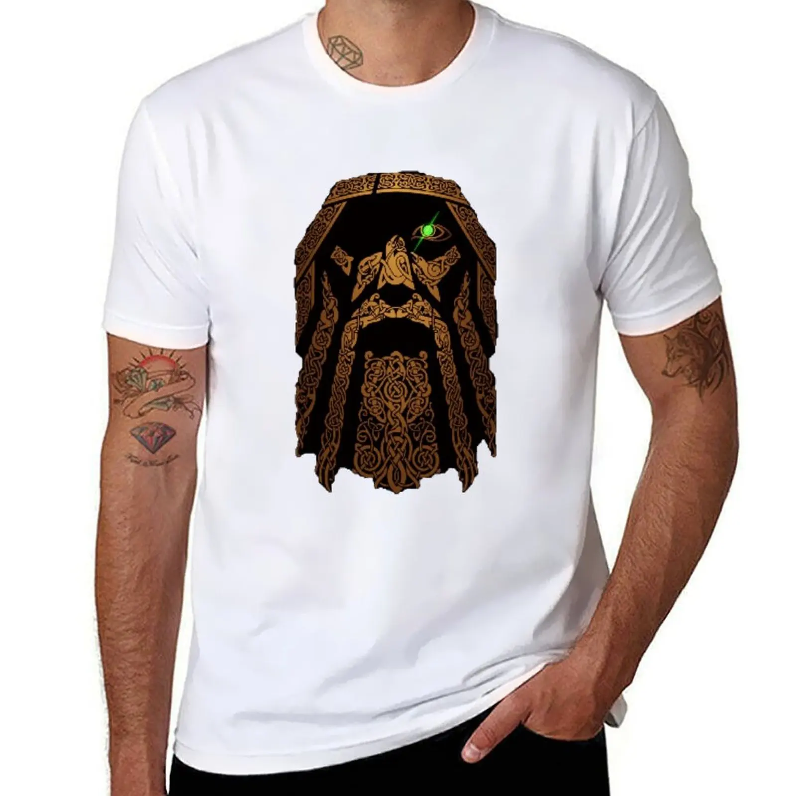 

Odin the Allfather Viking art T-Shirt t shirts for man graphic tees t shirt personalised man t shirts cotton T-Shirt