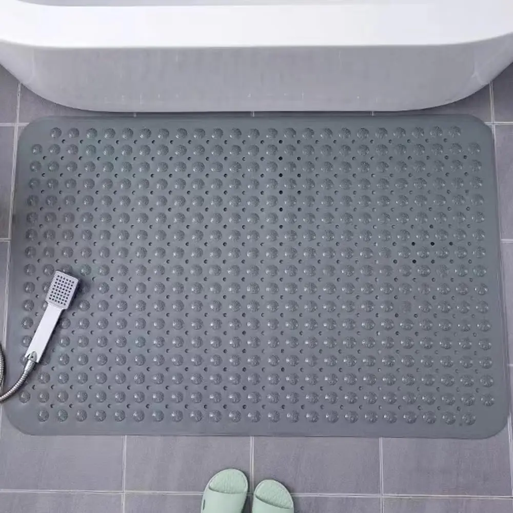 1pc Extra Large TPE Shower Mat  with Drain Holes and Suction Cups Large Size Mat More Suitable for Shower Stall