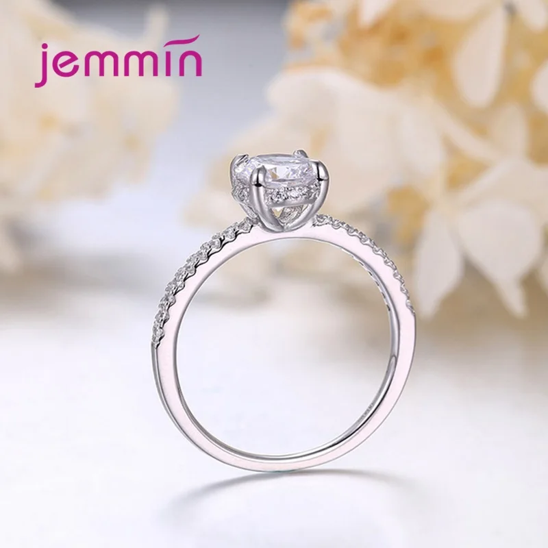 Authentic 925 Sterling Silver Trendy AAAA+ Zircon Circle Anniversary Ring For Women Silver Hot Sale Fine Jewelry