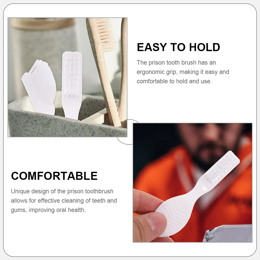 

20pcs Mini Toothbrush Prison Use Small Portable Toothbrushes Ergonomic Handle Oral Cleaning Brush Travel Toothbrush For Daily