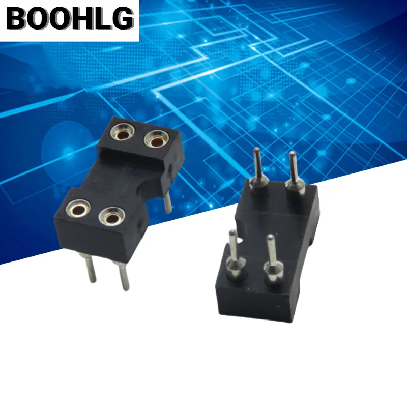 50pcs DIP4 IC ROUND HOLE SOCKET 4P DIP CHIP TEST HOLDER Adaptor 4 PIN DIP-4 DIP 4PIN 2.54MM PITCH CONNECTOR