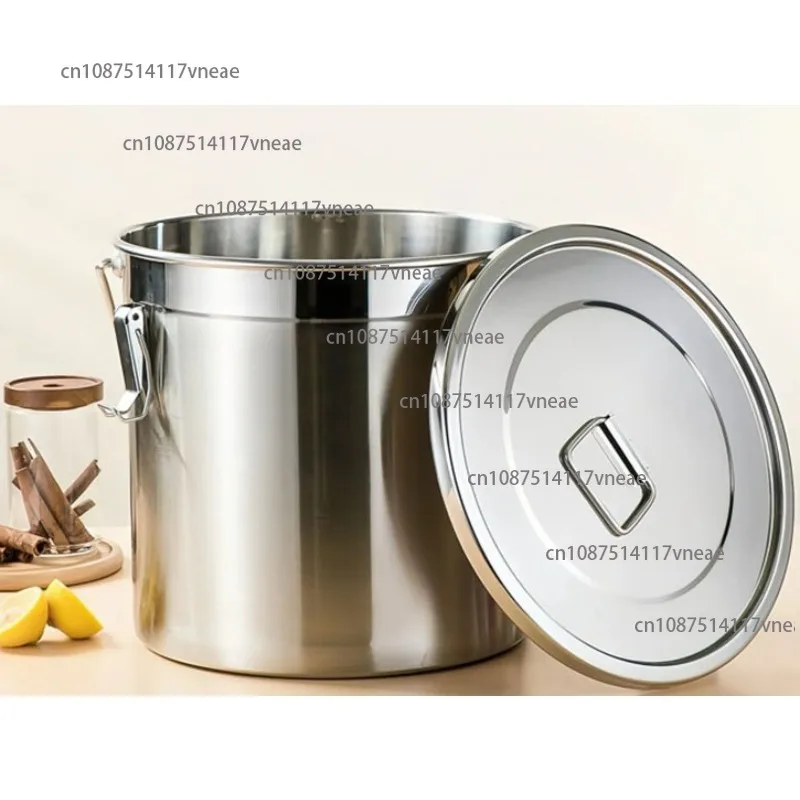 304 Stainless Steel Sealed Fermentation Barrel Storage Container Moisture-Proof Rice Bin 50-Pound Rice Barrel Oil Drum