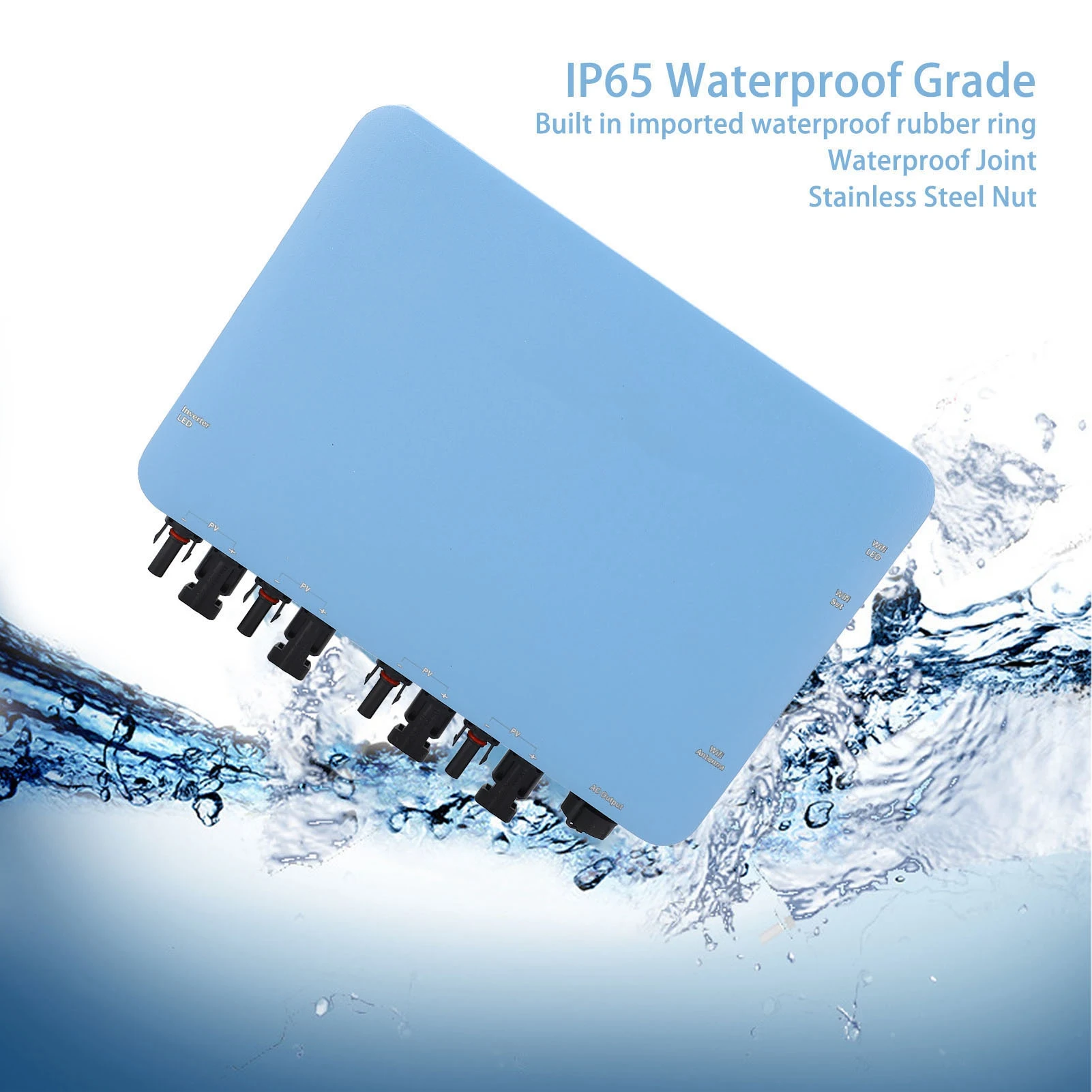 Inversor solar amarrado em rede Inversor de amarração em rede solar Controle WiFi MPPT para AC Inversor solar resistente à água