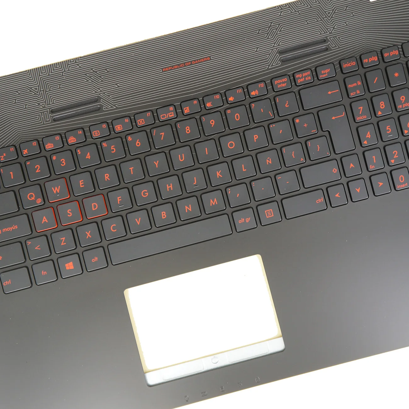 Red Backlit Red Font Keyboard Palmrest Case Top Cover For ASUS GL752V GL752VW GL752VL GL742V GL742VW ZX70VW  LA Latin Spanish