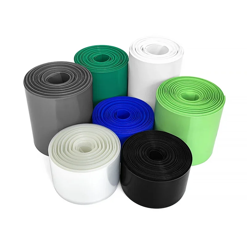 PVC Wrapped Heat Shrink Tube Waterproof 30-500mm Wide Insulation Sleeve DIY Solar Charger Lithium Battery Protective Cover
