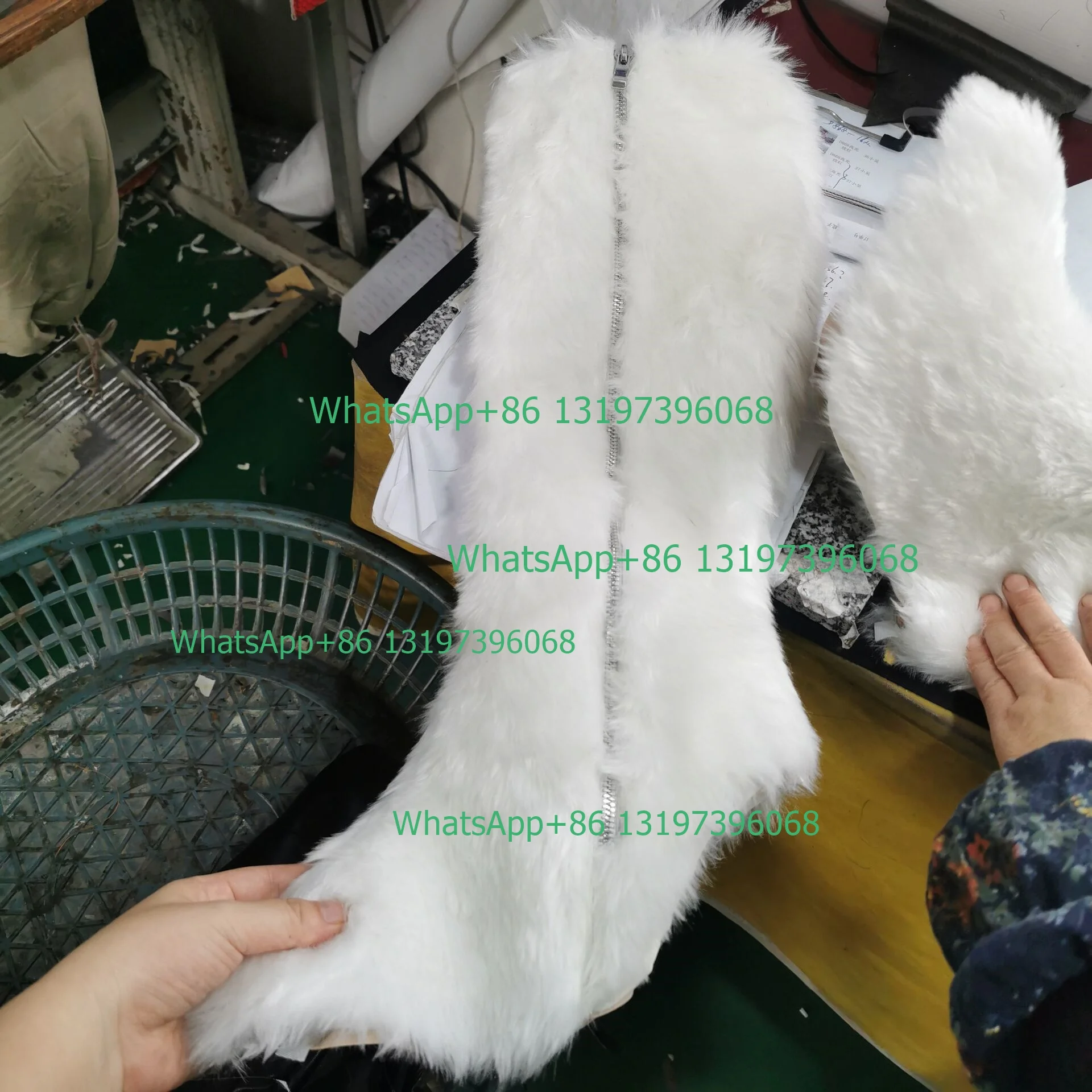 Lady white fur stiletto sliver design boots side zip dress boots feather design pointed toe boots dress high heel footwear size