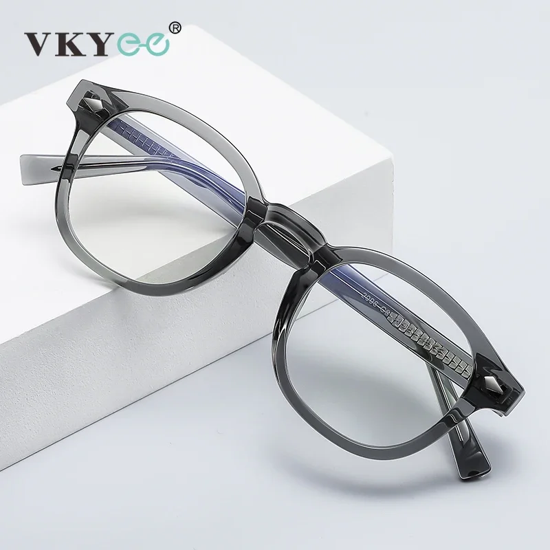 VICKY Geometric Round Small Frame Design Anti-Blue Light Glasses Customizable Prescription Women's Reading Glasses PFD2096