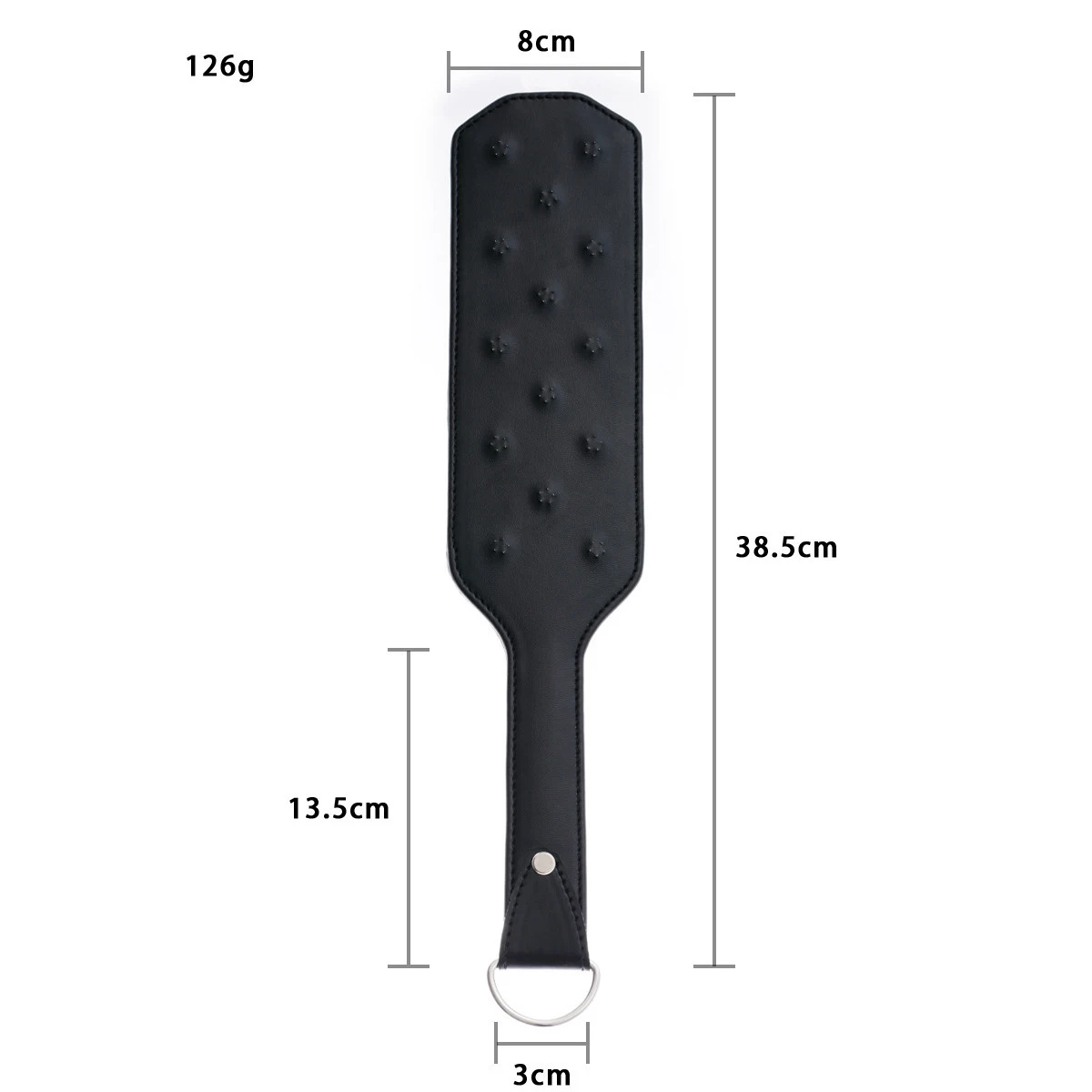 Enhance Pain Quincunx Stainless steel Spikes Leather Spanking Paddle Slapper Whip for Horse Training