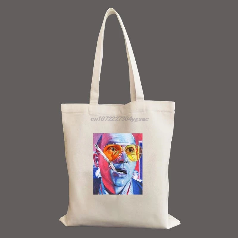 Fear And Loathing Las Vegas Hunter Thompson Droversized Shopping Bags Printed Casual Shoulder Bag women's Canvas Bag