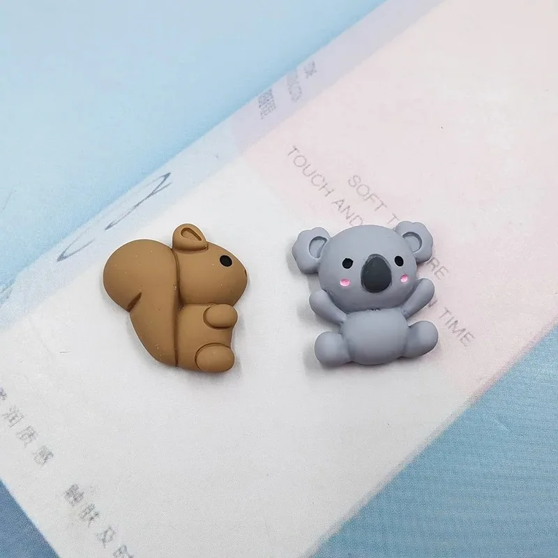 10pcs Cute Animal Squirrel Koala Charms Pendant For Earring Accessory DIY Phone Case Flatback Crafts Jewelry Making view 5