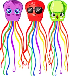 New Outdoor Fun Sports High Quality Cute Octopus Kite  With Handle And Line Good  Flying