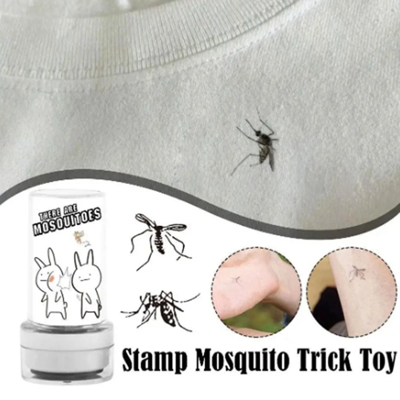 Round Dead Mosquito Stamp Mosquito Toys Prank Friends Realistic Easy-To-Clean Student Children Couple Toys