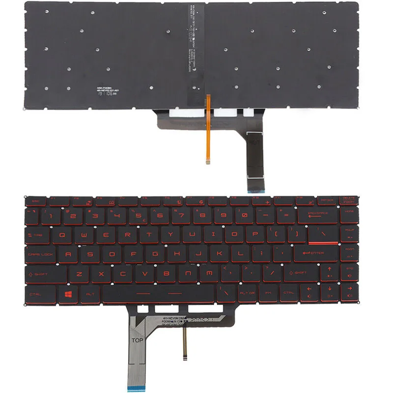 NEW US For MSI GF63 GF63 8RC GF63 8RD GF63 Thin 9SC Laptop Keyboard Black With Red Backlight