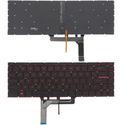 Teclado fino do portátil com luminoso vermelho, EUA, MSI GF63, GF63, 8RC, GF63, 8RD, GF63, 9SC, novo