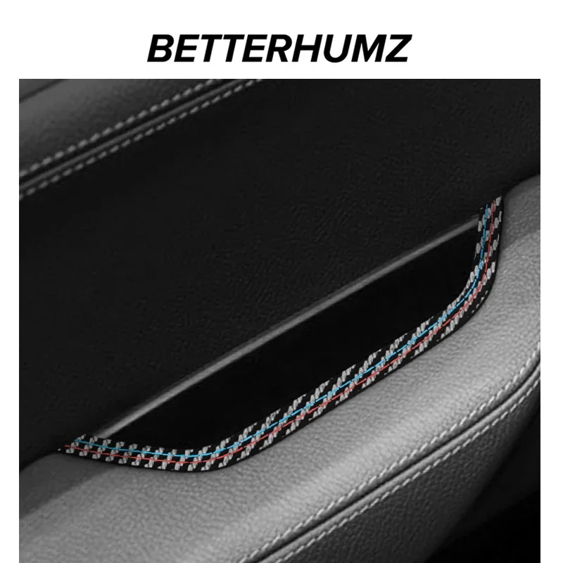 For BMW X3 F25 X4 F26 Made of Alcantara Car Interior Door Armrest Panel Storage Box Frame Trim Strip Stickers Tuning Accessories view 2
