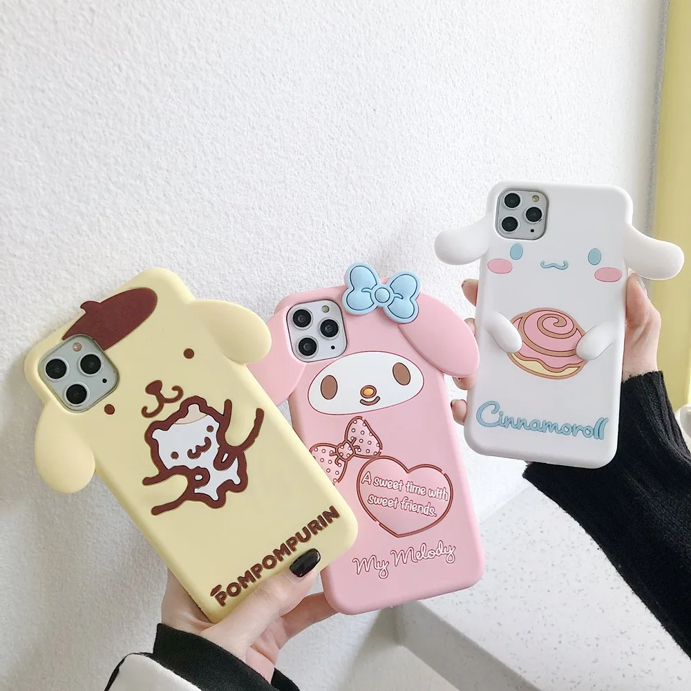 3D Cartoon My Melody Soft Silicone Case Shockproof Cover for iPhone 16 15 14 13 12 Pro X XS Max XR 6 6S 7 8 Plus 5 5S 4 4S SE - náhled 2