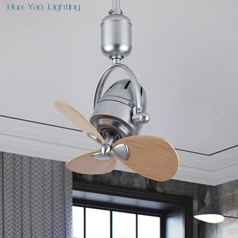 New Creative Shaking Head Ceiling Fan 16 Inch Mini Living Room Bar Balcony Corridor Ceiling Wall Dual Purpose Fan