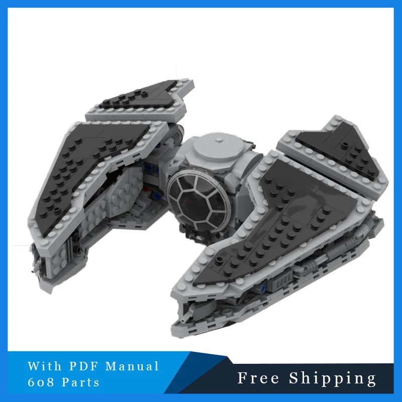 

608 деталей, серия Star Battle, H-крыло, строительный блок, кирпичи, модель, детская креативная сборка, демонстрационная игрушка, подарки на день рождения