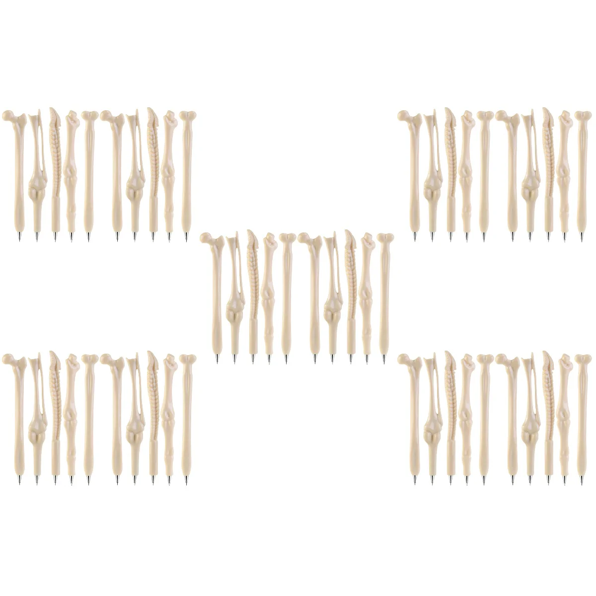 

5 PCS Ballpoint Pen Blue Pens Ballpen School Gothic Party Writing Decorative Festival Bone Abs Nurse for Students