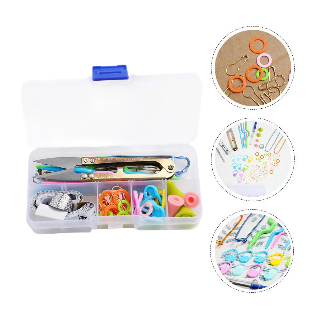 

1Set Knitting Tools Accessories Comprehensive Durable DIY Knitting Crochet Crochet Supplies Sewing Tools Kit Compact Storage